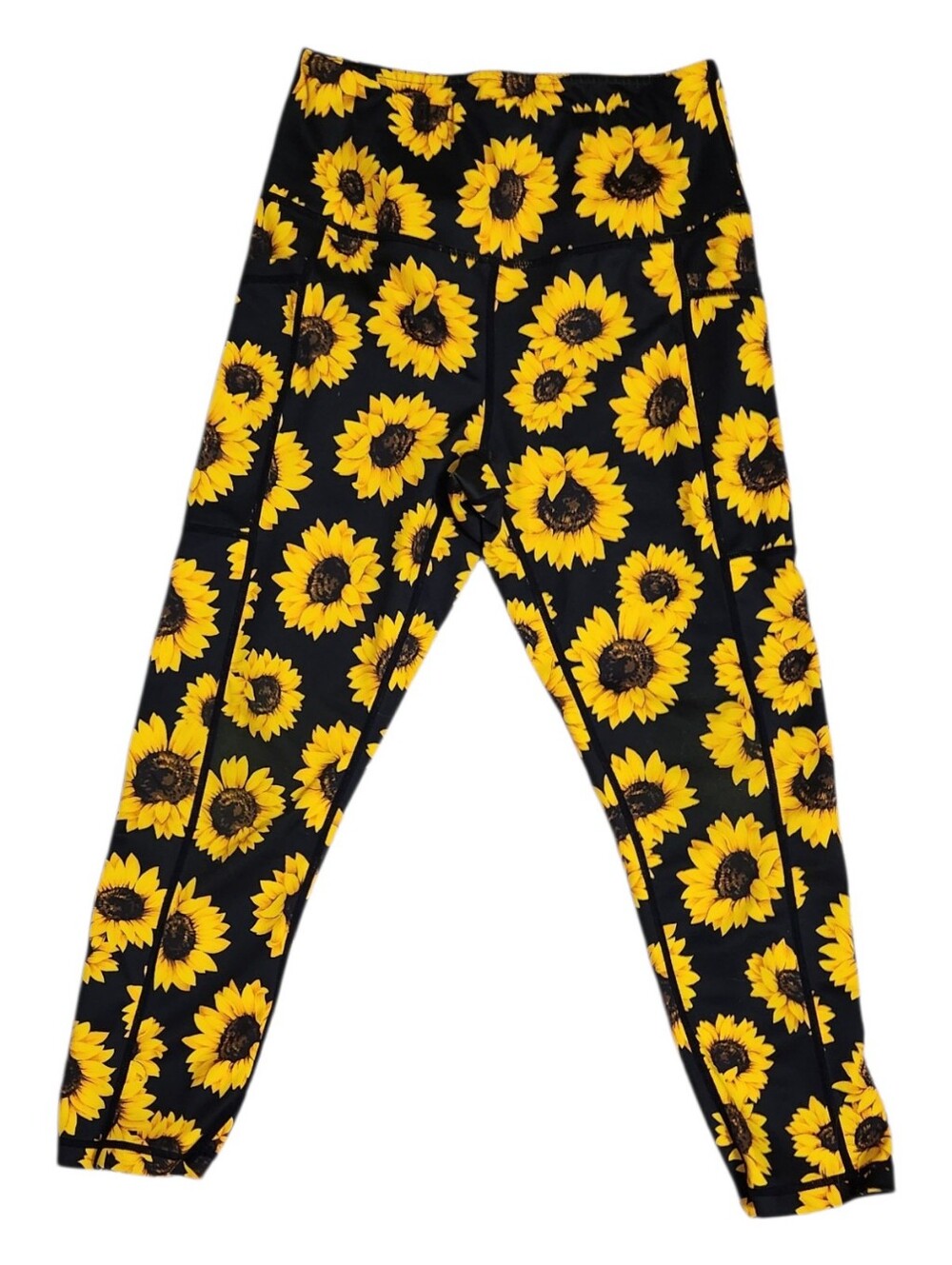 CVG Constantly Varied Gear Sunflower High Waisted Pocket Capri Length Leggings